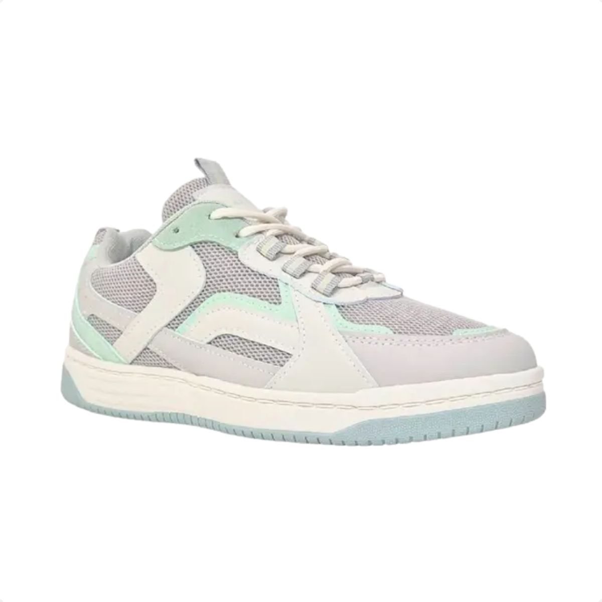 Tênis Moda Feminino Ramarim Cinza E Verde Branco 2