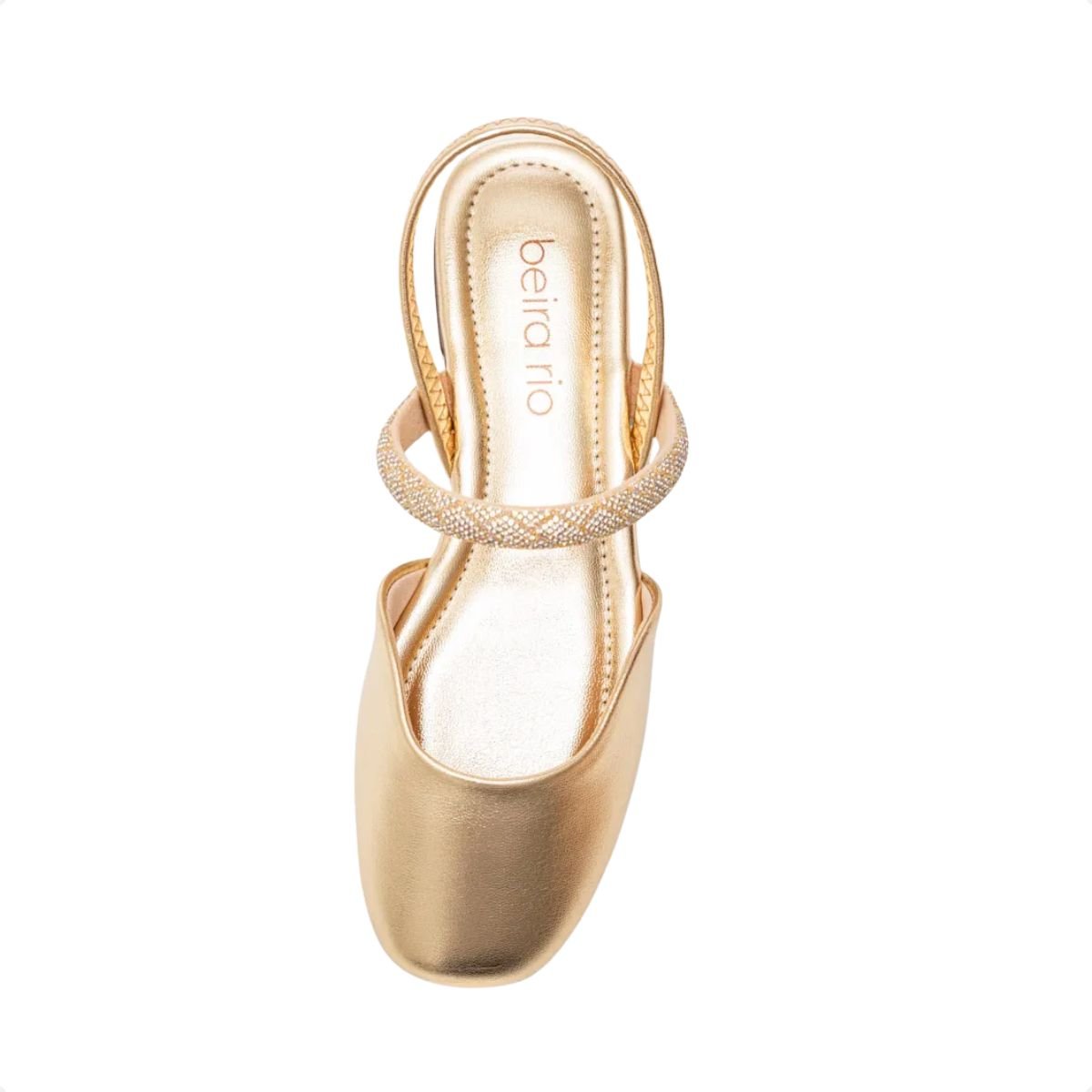 Sapato Slingback Feminino Beira Rio Dourado Dourado 2