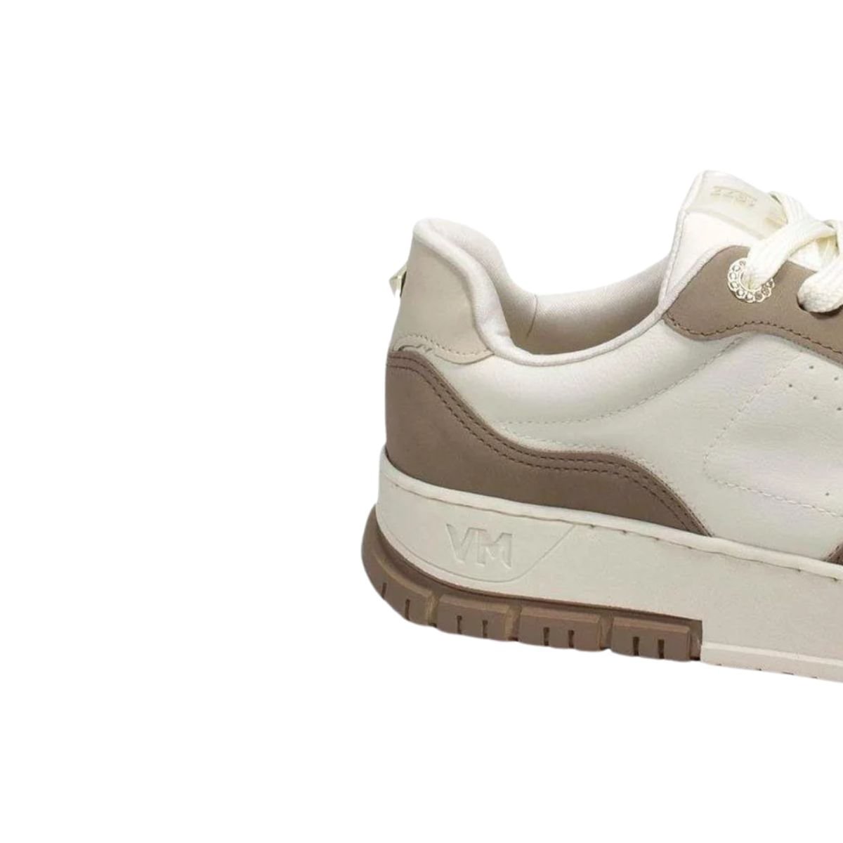 Tênis Moda Feminino Em Nobuck Via Marte Marrom Branco 7