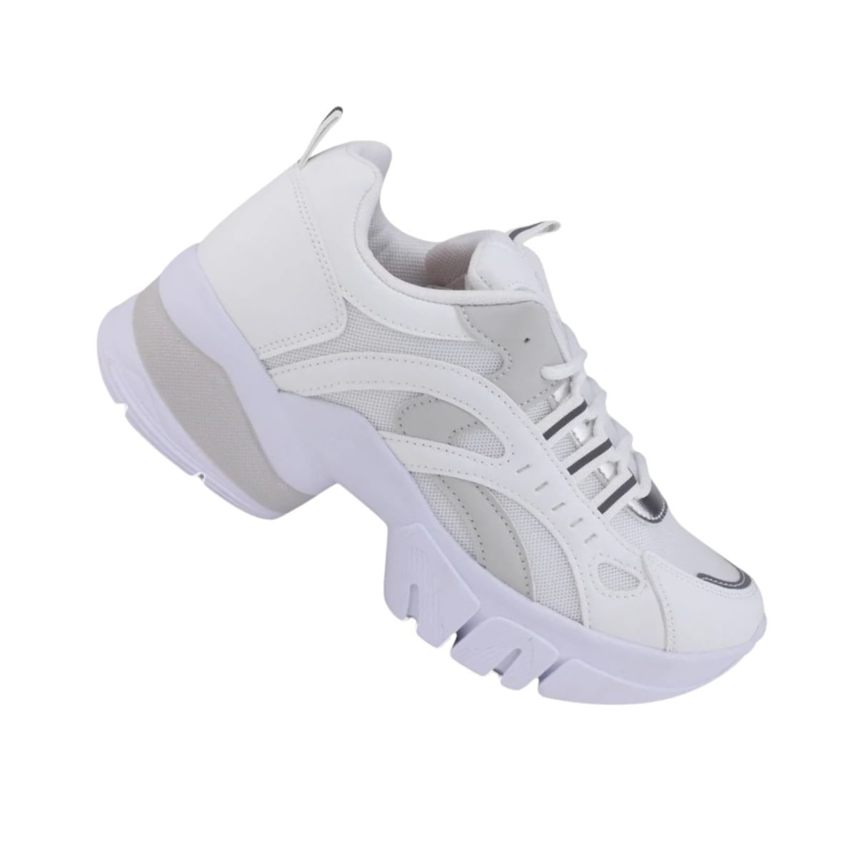 Tênis Moda Feminino Casual Ramarim Branco Branco 4