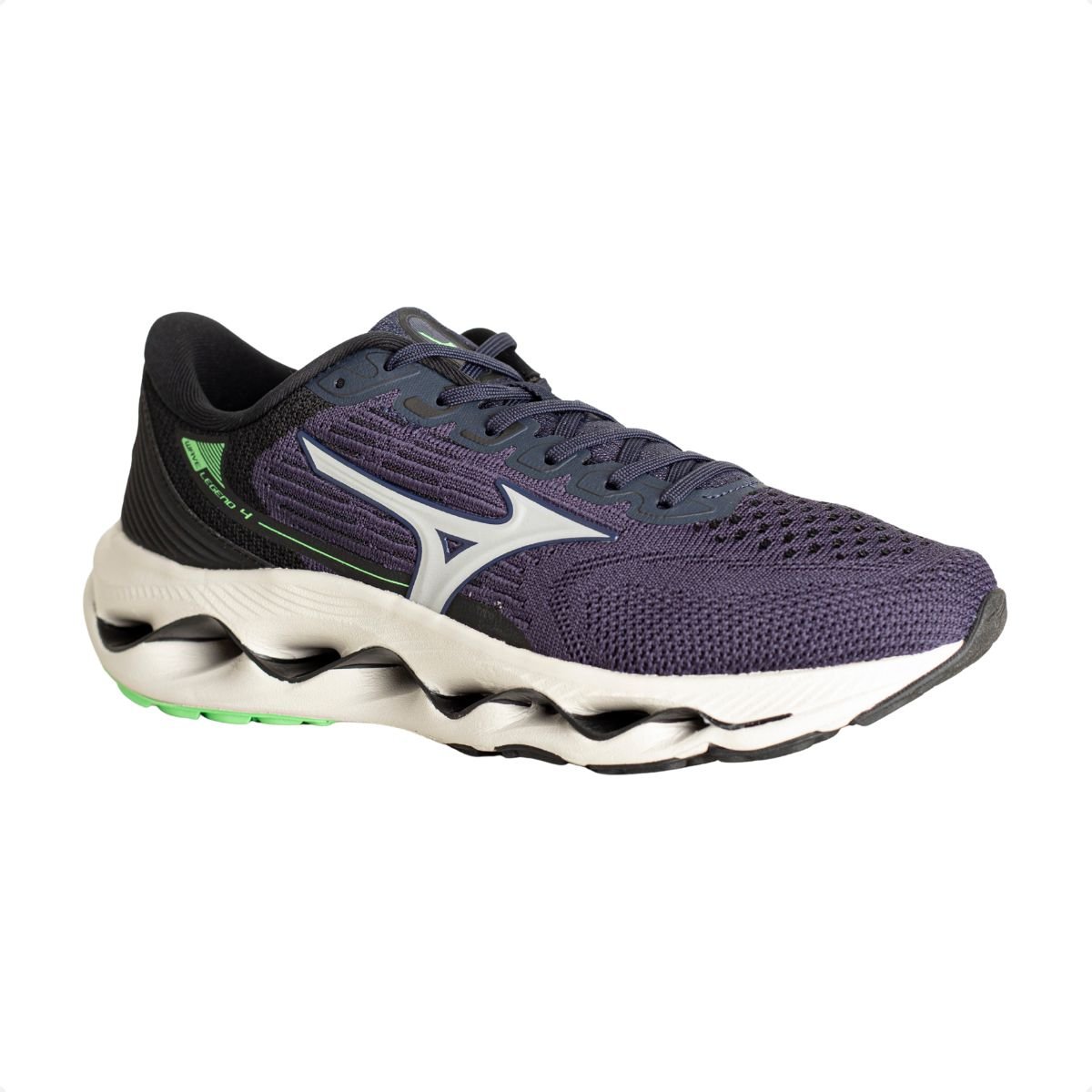 Tênis Running Masculino Mizuno Wave Legend 4 Azul Roxo 2