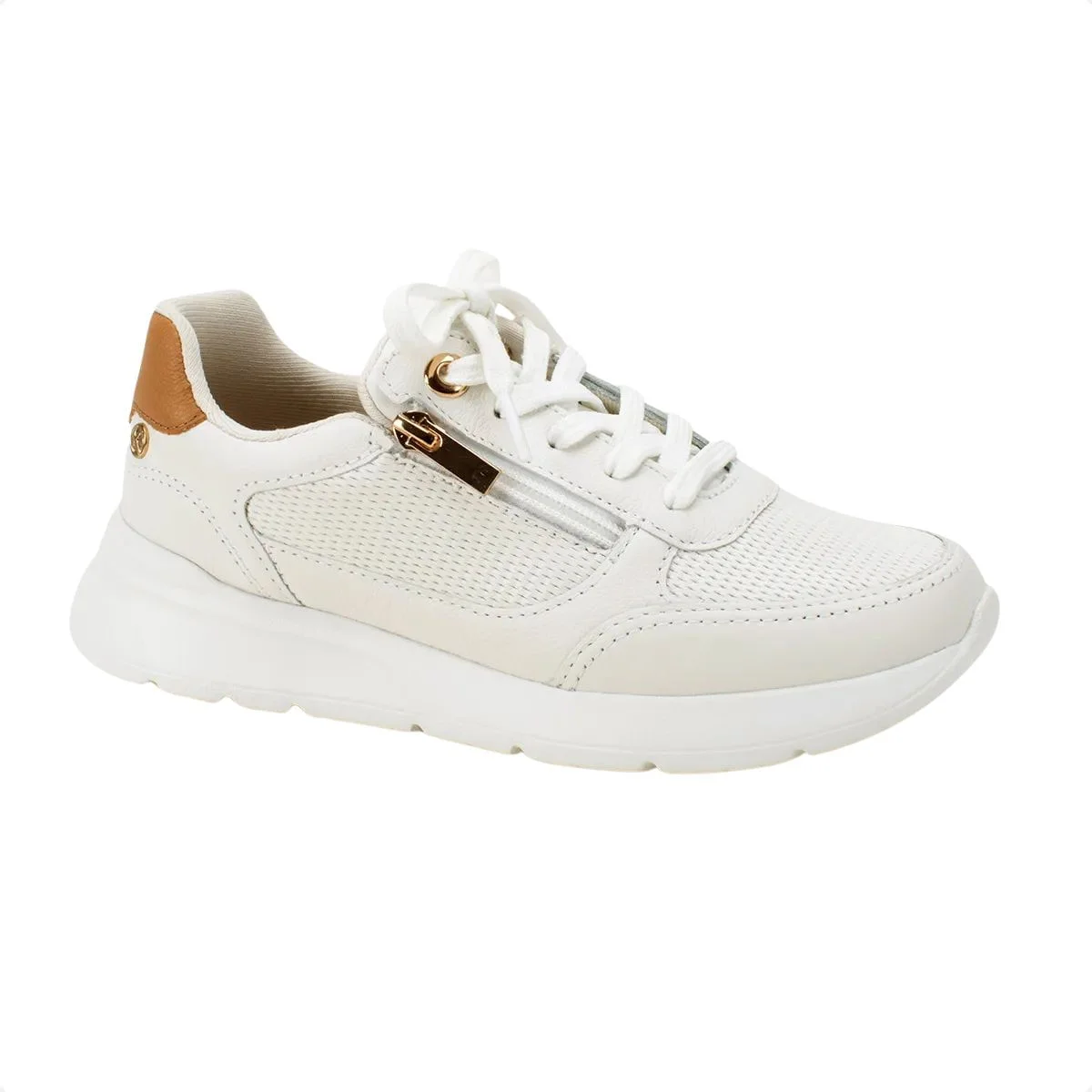Tênis Moda Feminino Jogging Kolosh Branco Branco 2