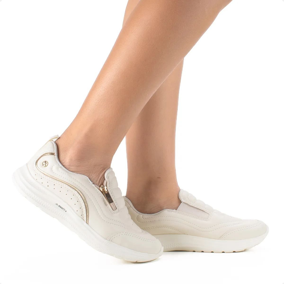 Tênis Moda Feminino Kolosh Esportivo Creme Creme 7