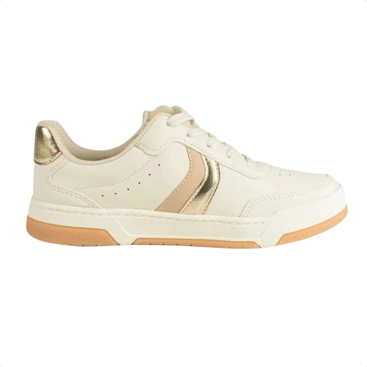 Tênis Moda Casual Feminino Dakota Creme Bege 1