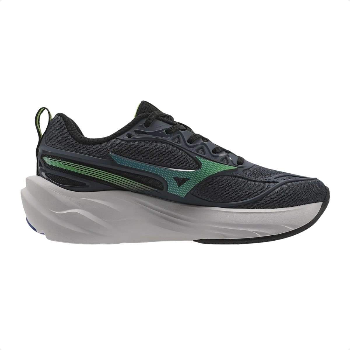 Tênis Running Infantil Mizuno Space 5 Junior Azul Cinza/Verde 3