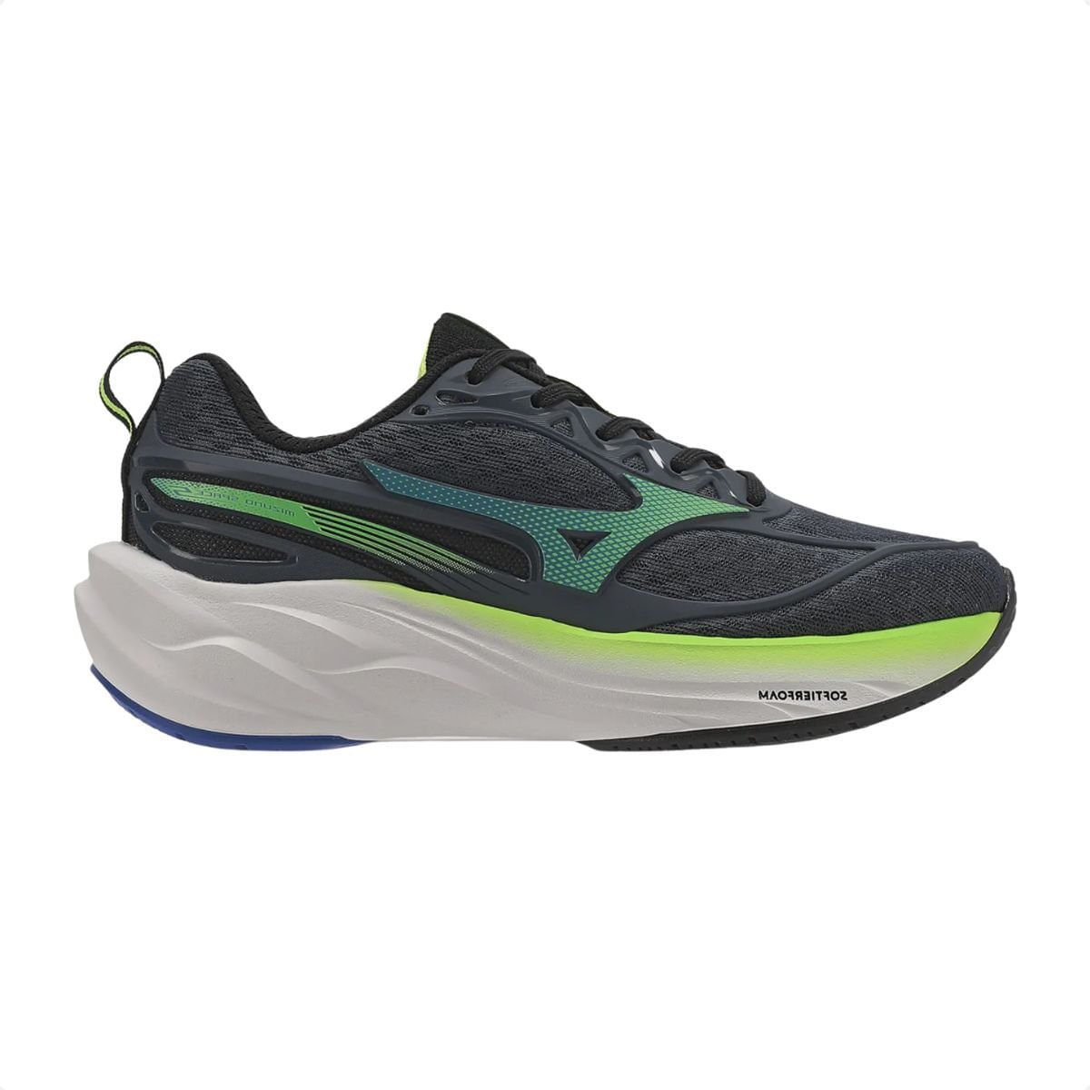 Tênis Running Infantil Mizuno Space 5 Junior Azul Cinza/Verde 1