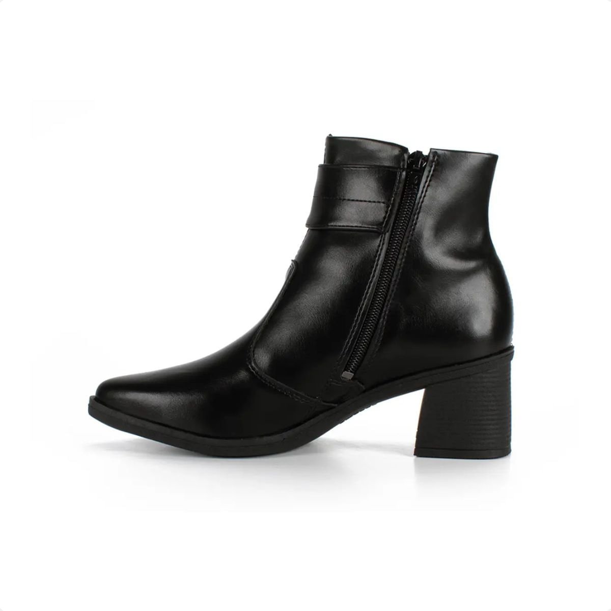 Bota Feminina Cano Curto Mississipi Preta Preto 4