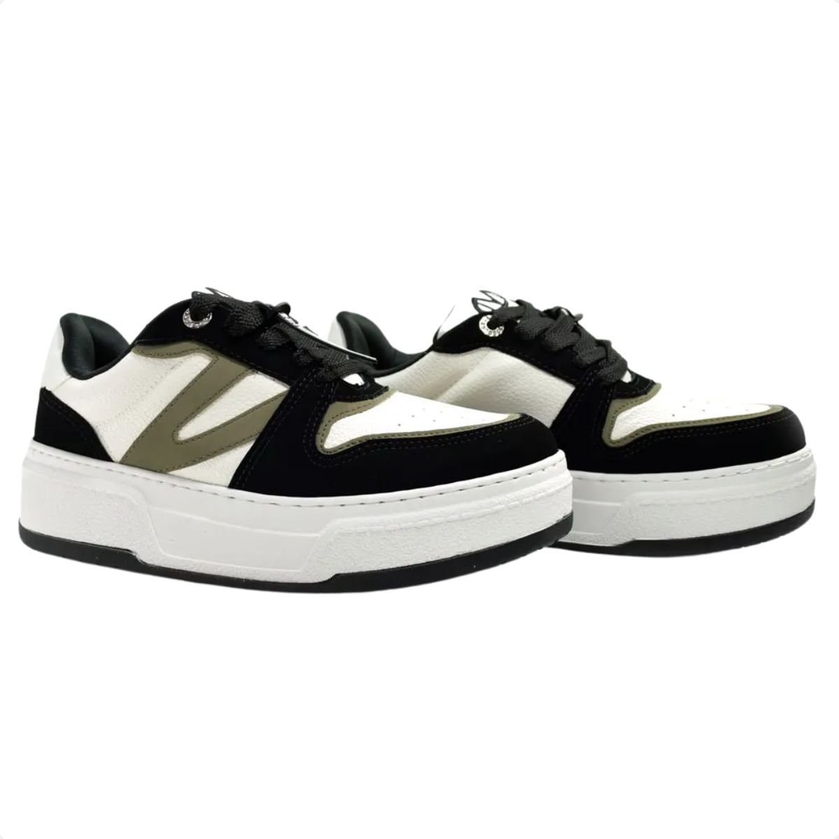 Tênis Moda Feminino Via Marte Preto E Branco Preto 3