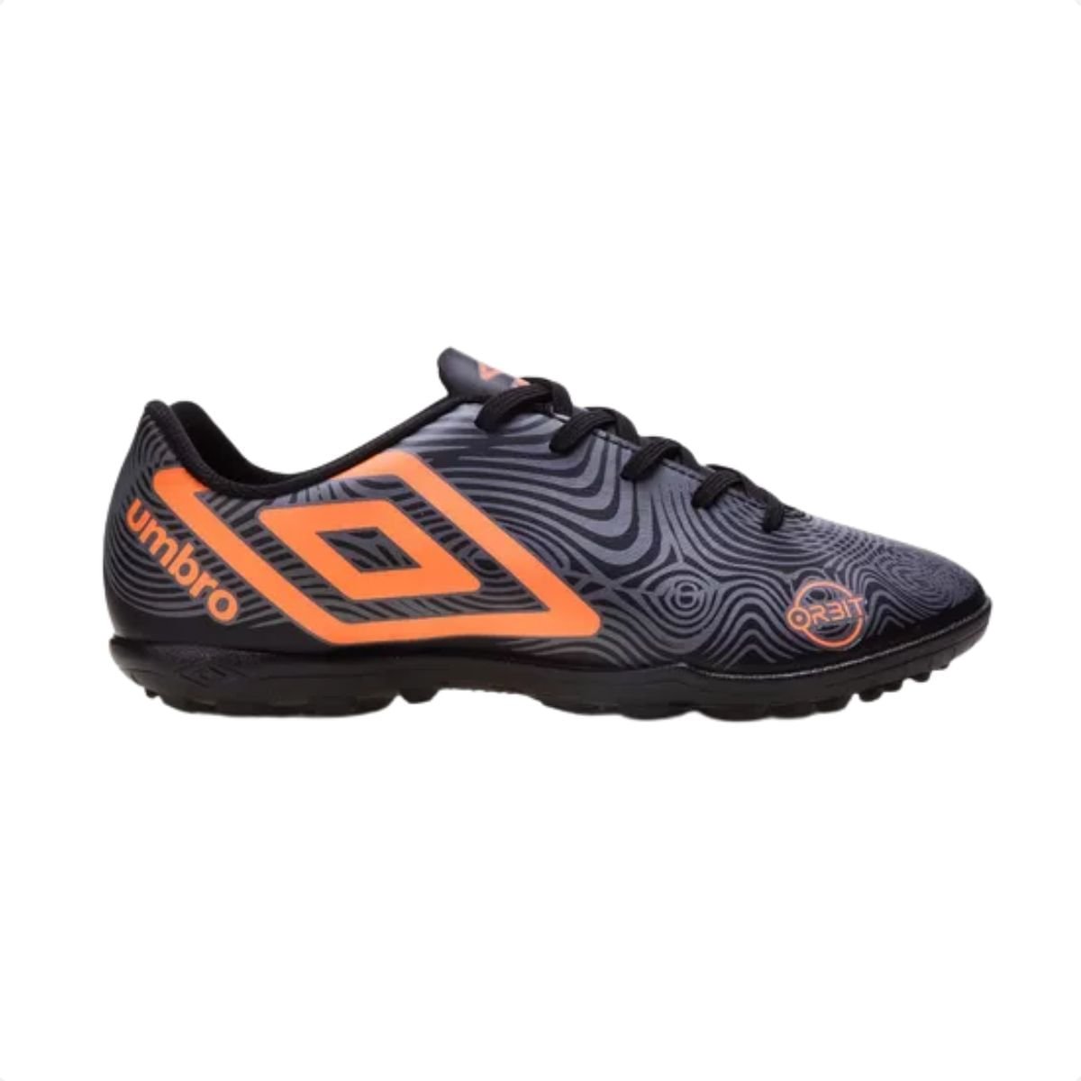 Chuteira Society Infantil Umbro Orbit Jr Preto E Coral