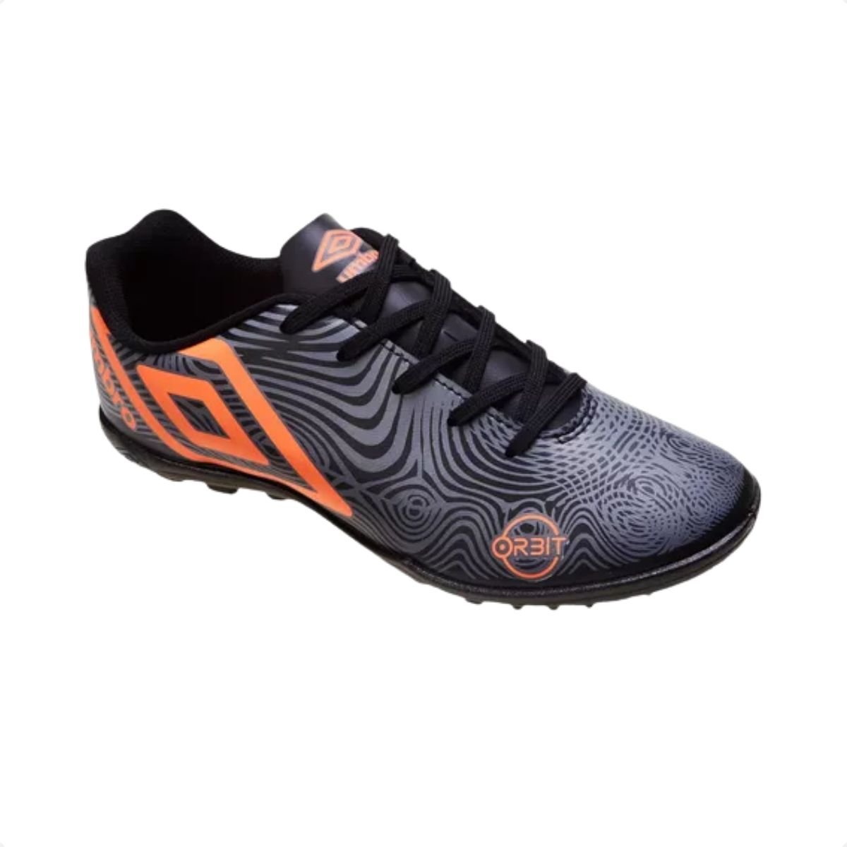 Chuteira Society Infantil Umbro Orbit Jr Preto E Coral Preto/Coral 2