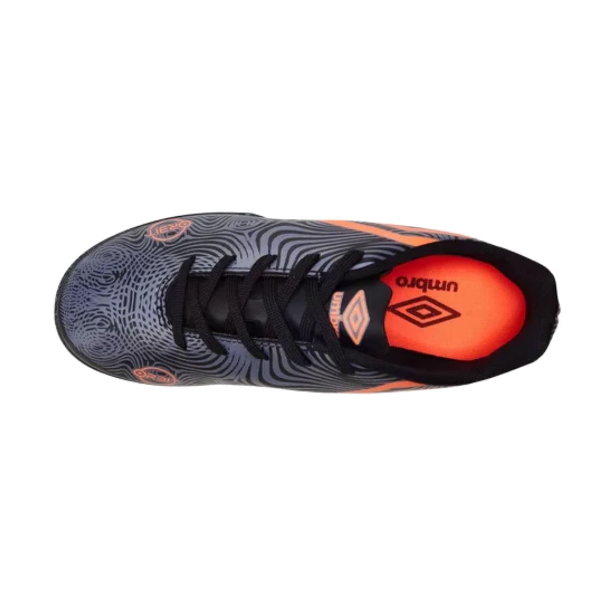 Chuteira Society Infantil Umbro Orbit Jr Preto E Coral Preto/Coral 6