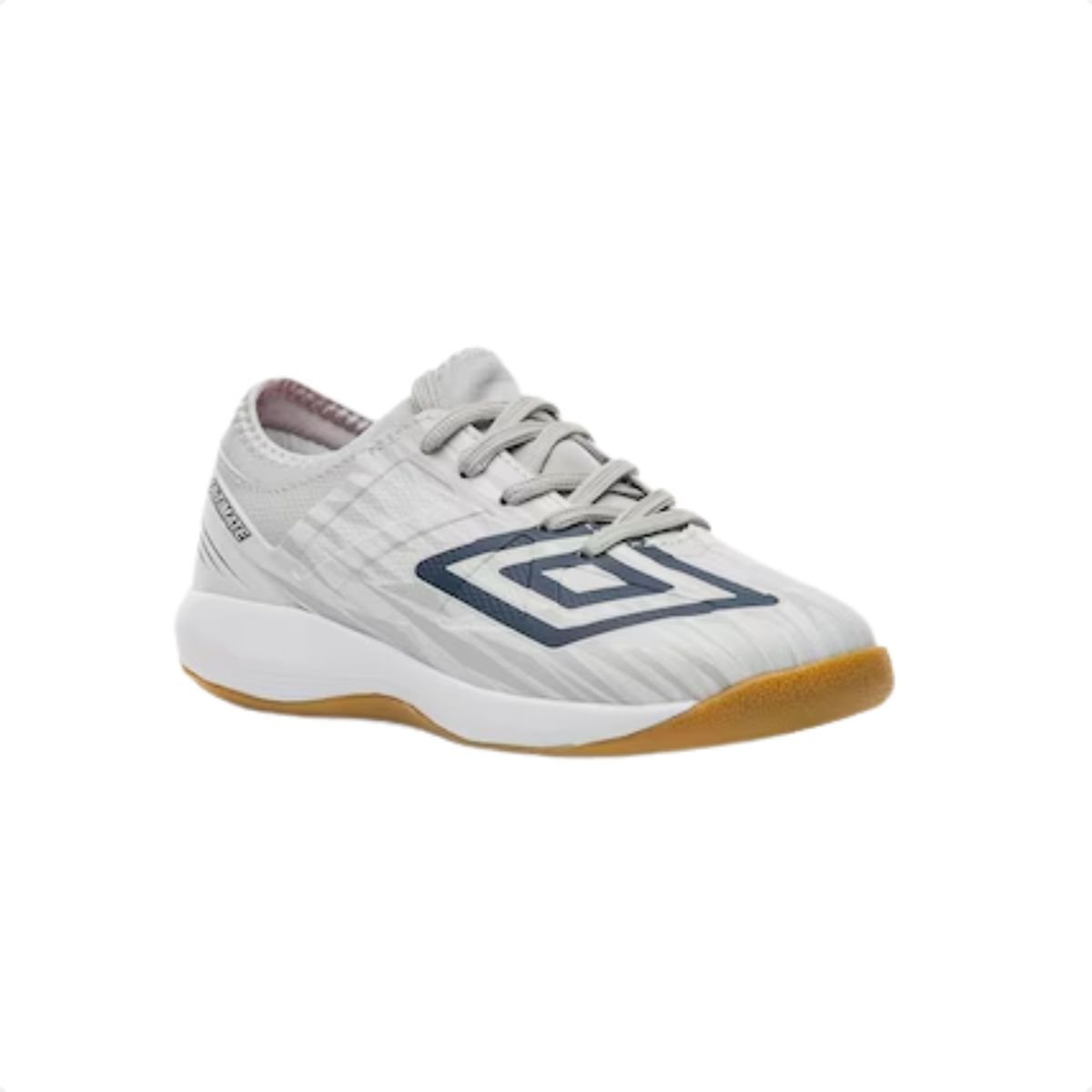 Chuteira Indoor Infantil Umbro Ultimate Jr Prata Cinza 2