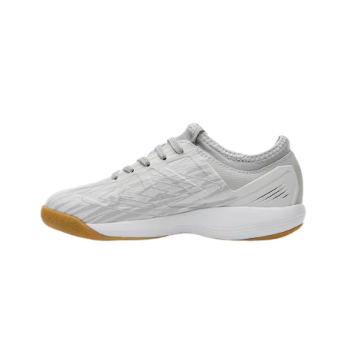 Chuteira Indoor Infantil Umbro Ultimate Jr Prata Cinza 4