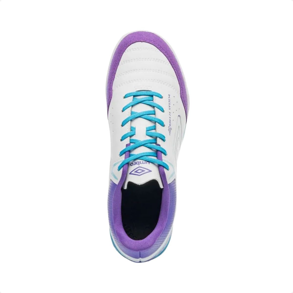 Chuteira Indoor Masculina Umbro X-Comfort Branca E Roxa Branco/Roxo/Azul 3
