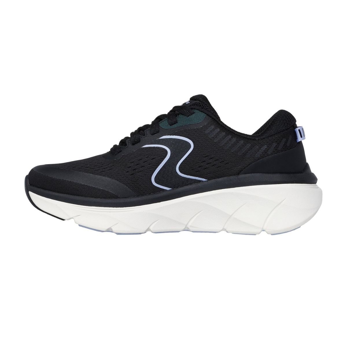 Tênis Running Feminino Skechers De Lux Walker 2.0 Preto Azul 5