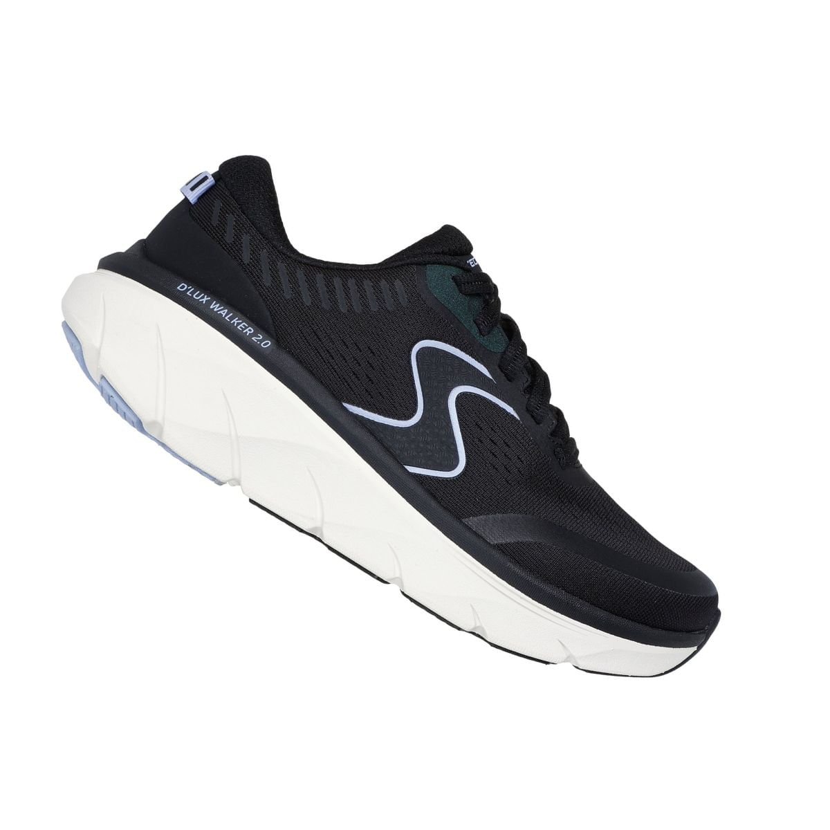 Tênis Running Feminino Skechers De Lux Walker 2.0 Preto Azul 7