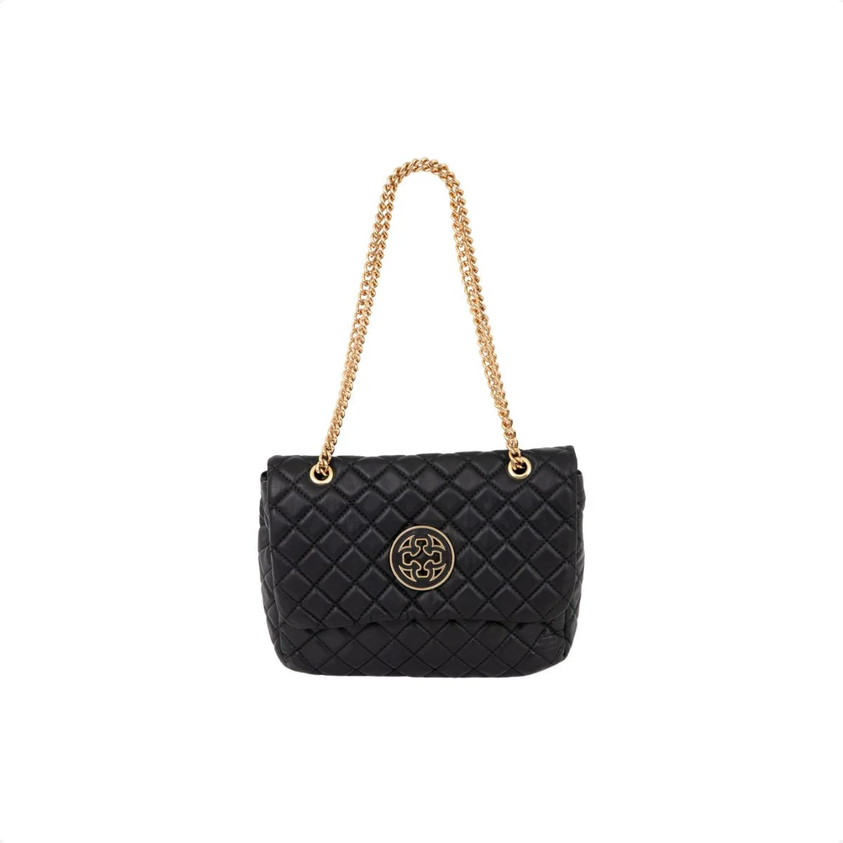 Bolsa Feminina Capodarte Matelassê Com Corrente Preto 4