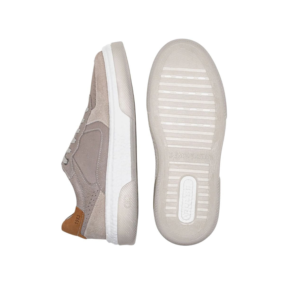 Sapatênis Masculino Democrata Denim Beat Cinza Cinza 4