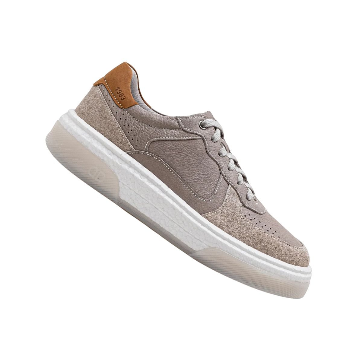 Sapatênis Masculino Democrata Denim Beat Cinza Cinza 6