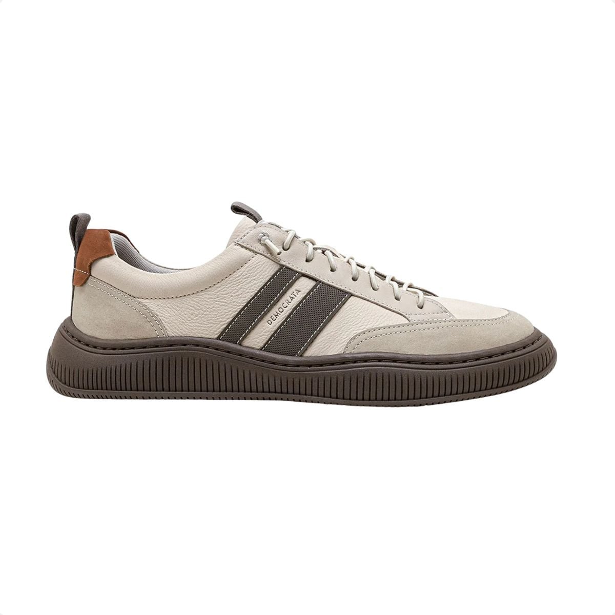 Sapatênis Masculino Democrata Denim Vibe Creme Creme/Neve 2