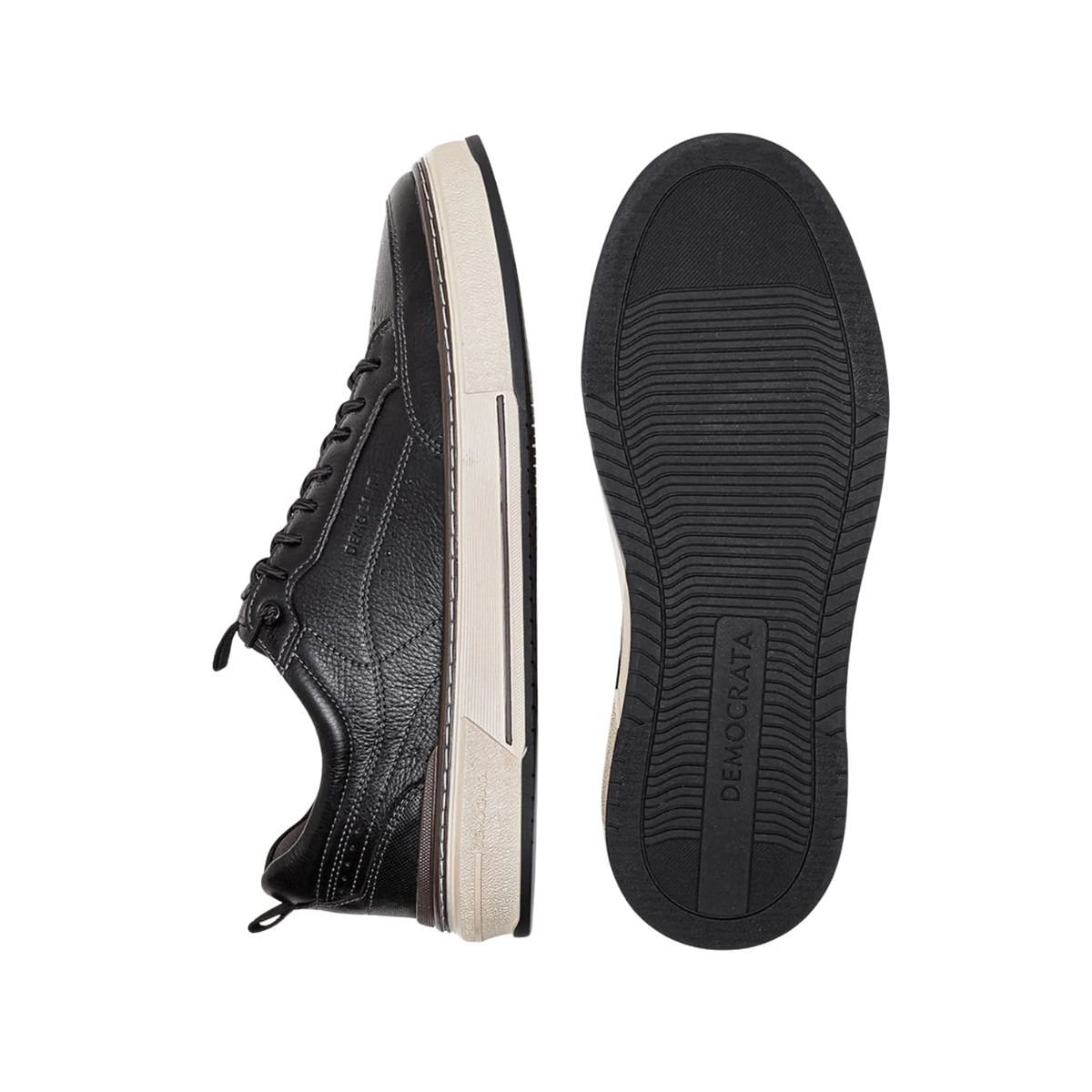 Sapatênis Masculino Democrata Denim Foster Preto Preto 4