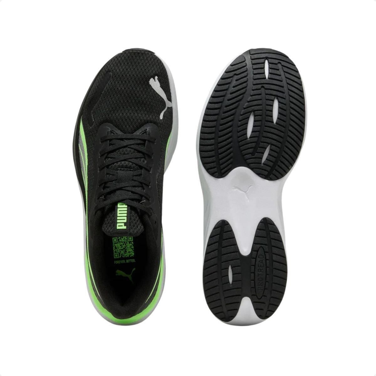 Tênis Running Masculino Puma Pounce Lite Preto E Verde Preto/Verde 3