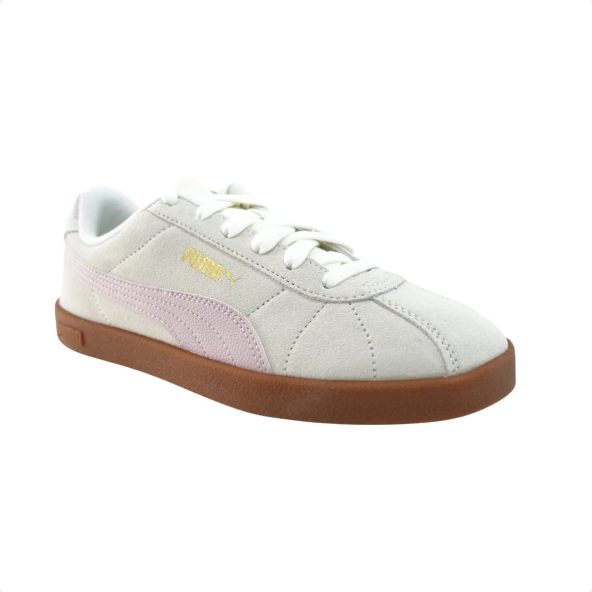 Tênis Casual Feminino Puma Club Ii Branco Branco/Rosa 2