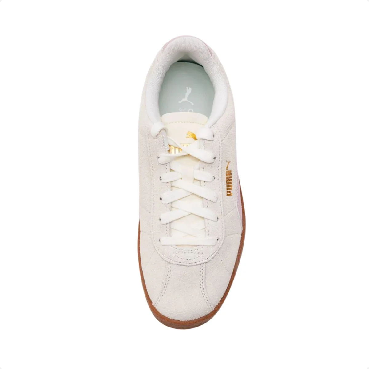 Tênis Casual Feminino Puma Club Ii Branco Branco/Rosa 3