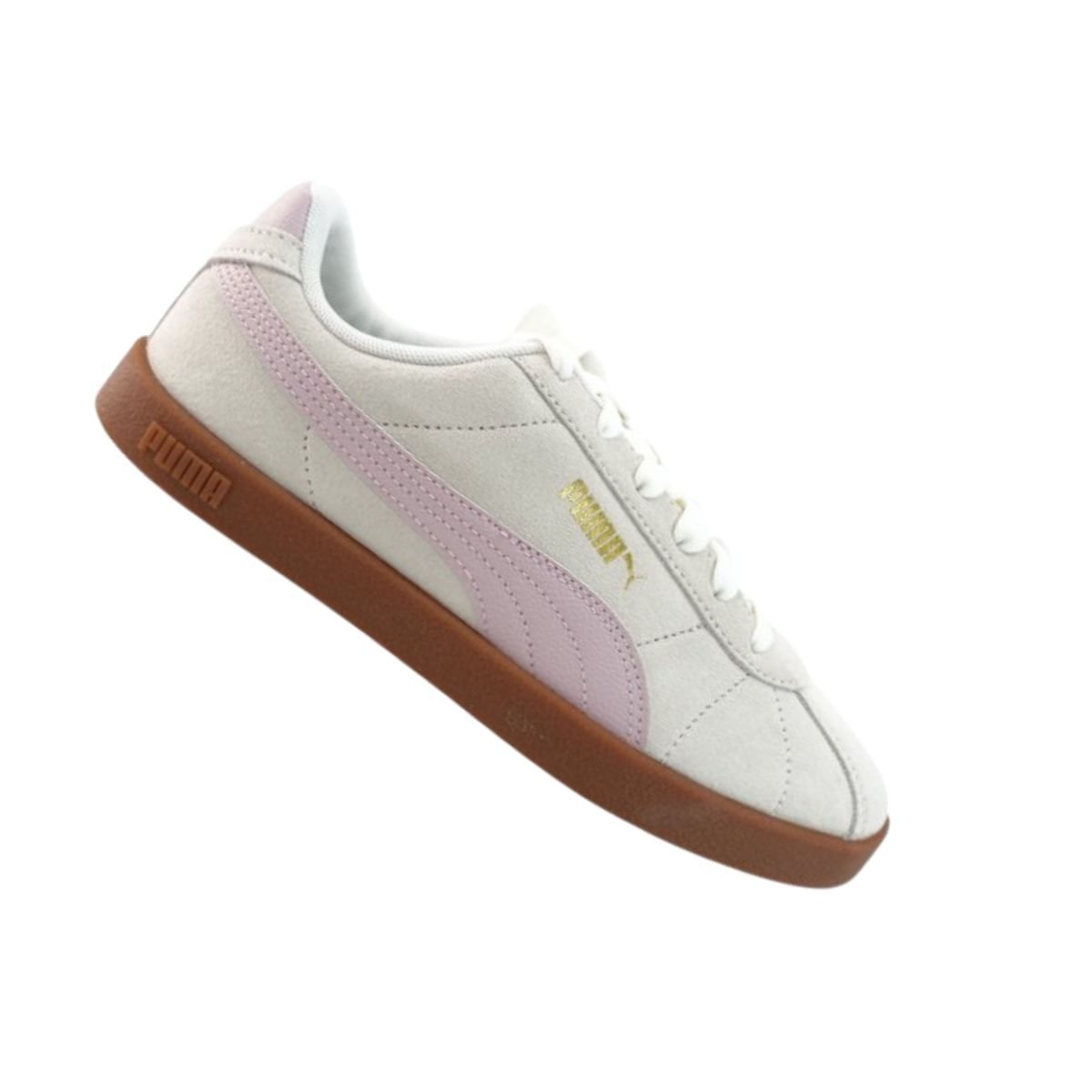Tênis Casual Feminino Puma Club Ii Branco Branco/Rosa 7
