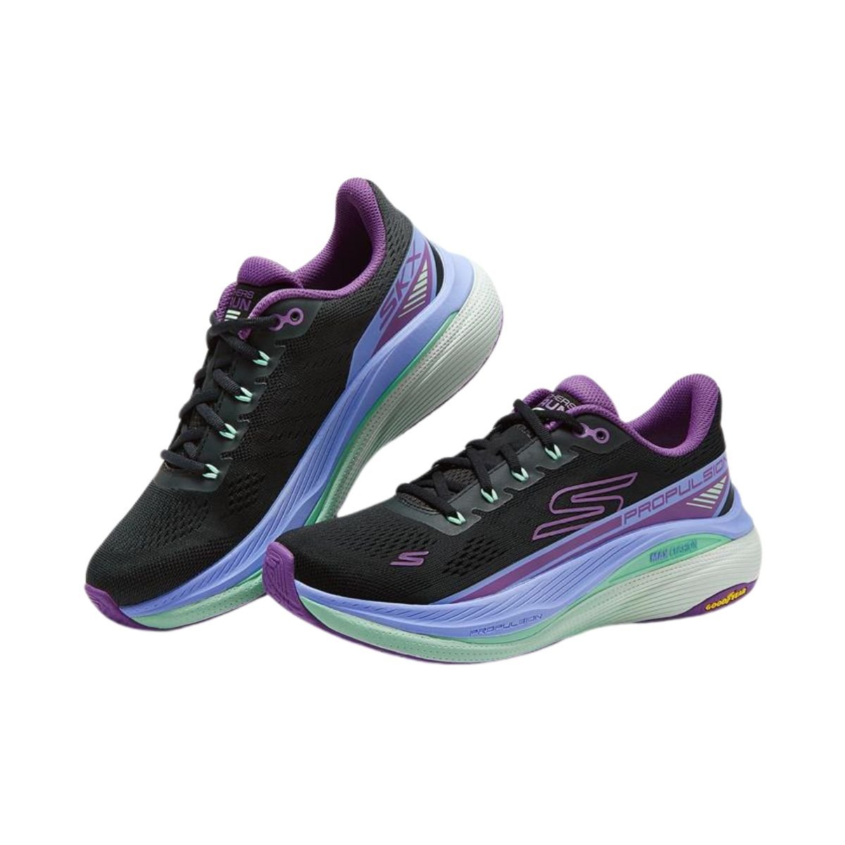 Tênis Running Feminino Skechers Max Cushioning Propulsion Preto Preto 4