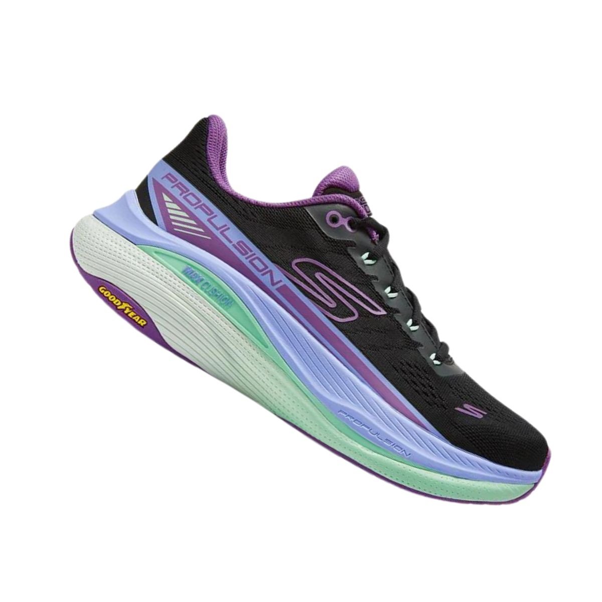 Tênis Running Feminino Skechers Max Cushioning Propulsion Preto Preto 7