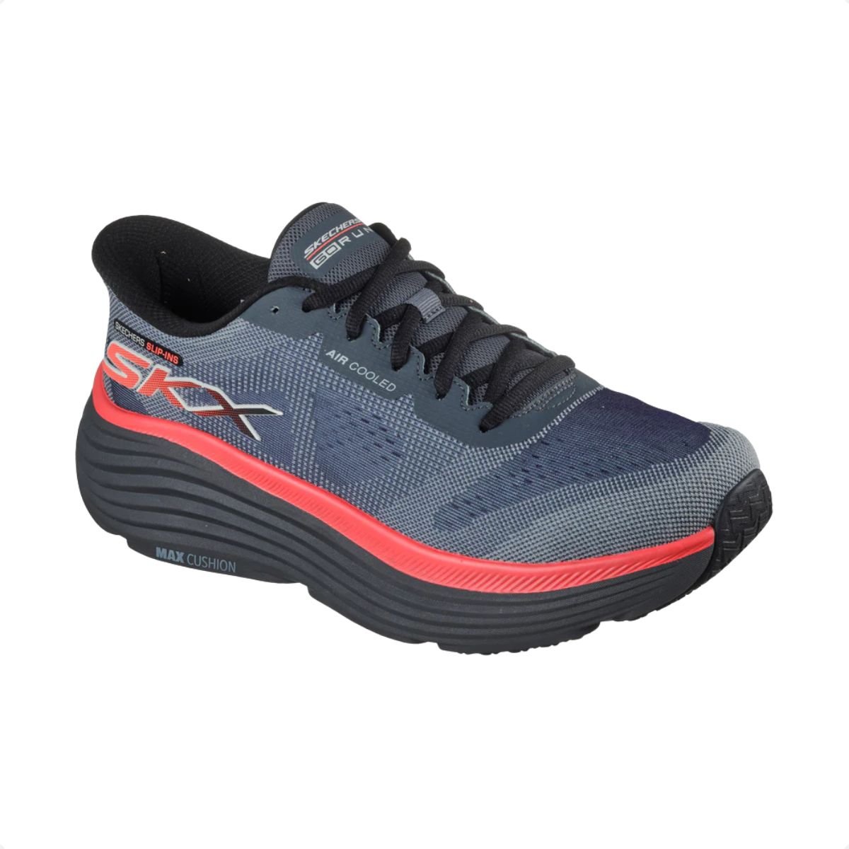 Tênis Running Masculino Skechers Max Cushioning Endeavour Azul Azul/Salmão 2