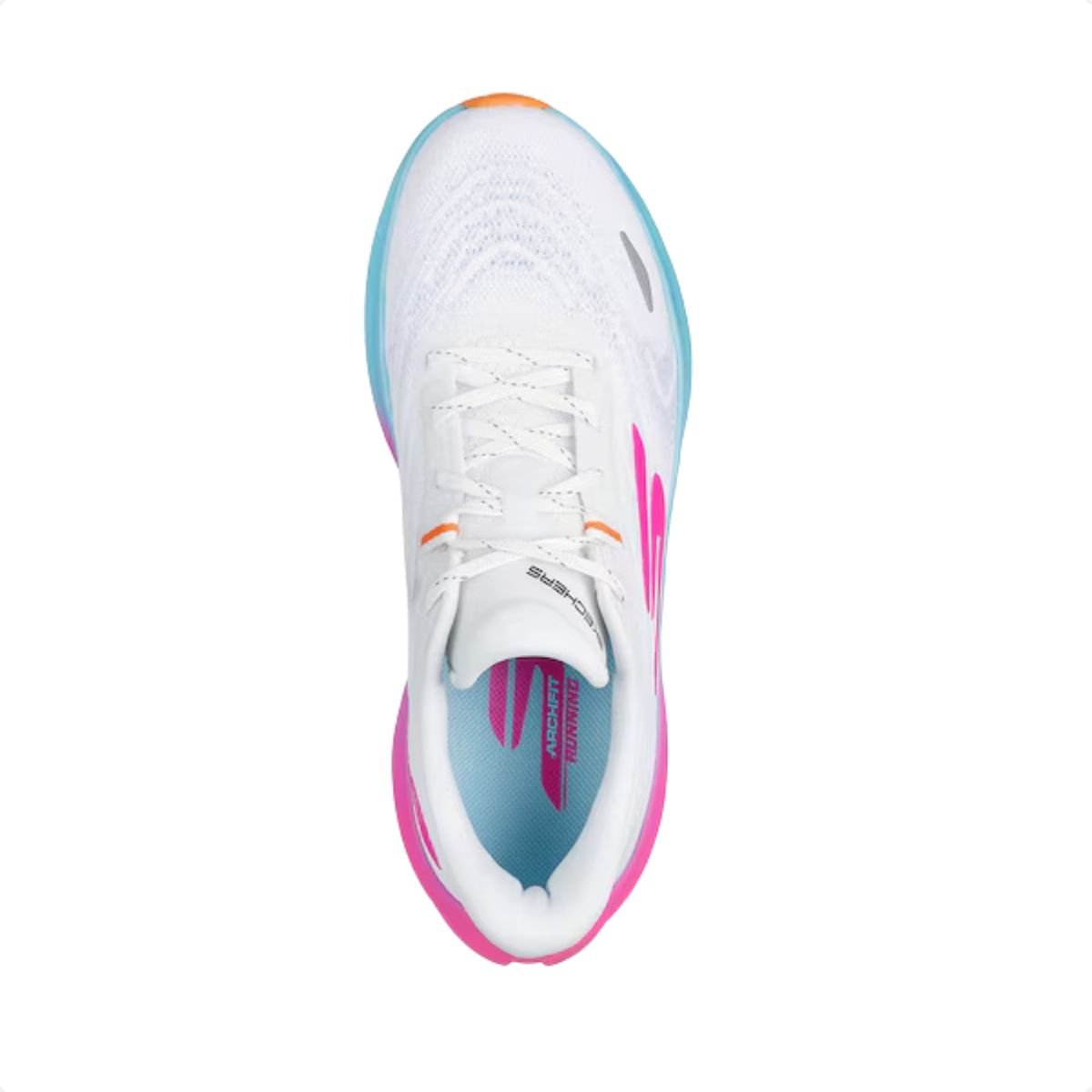 Tênis Running Feminino Skechers Skx Aero Spark Branco Branco/Rosa/Azul 3