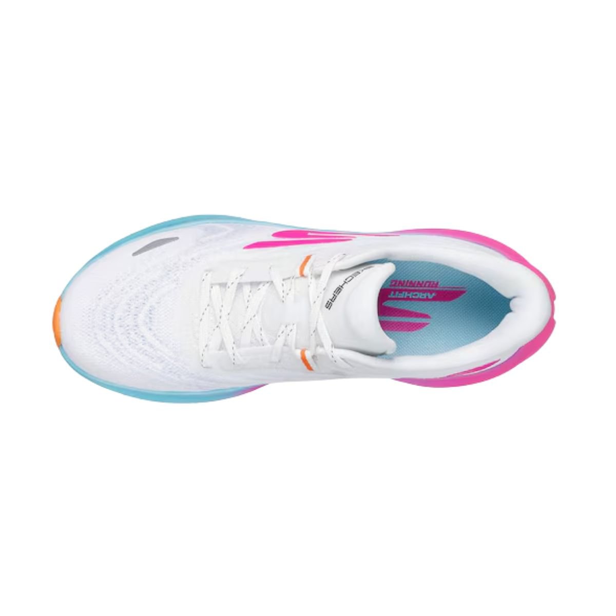 Tênis Running Feminino Skechers Skx Aero Spark Branco Branco/Rosa/Azul 6