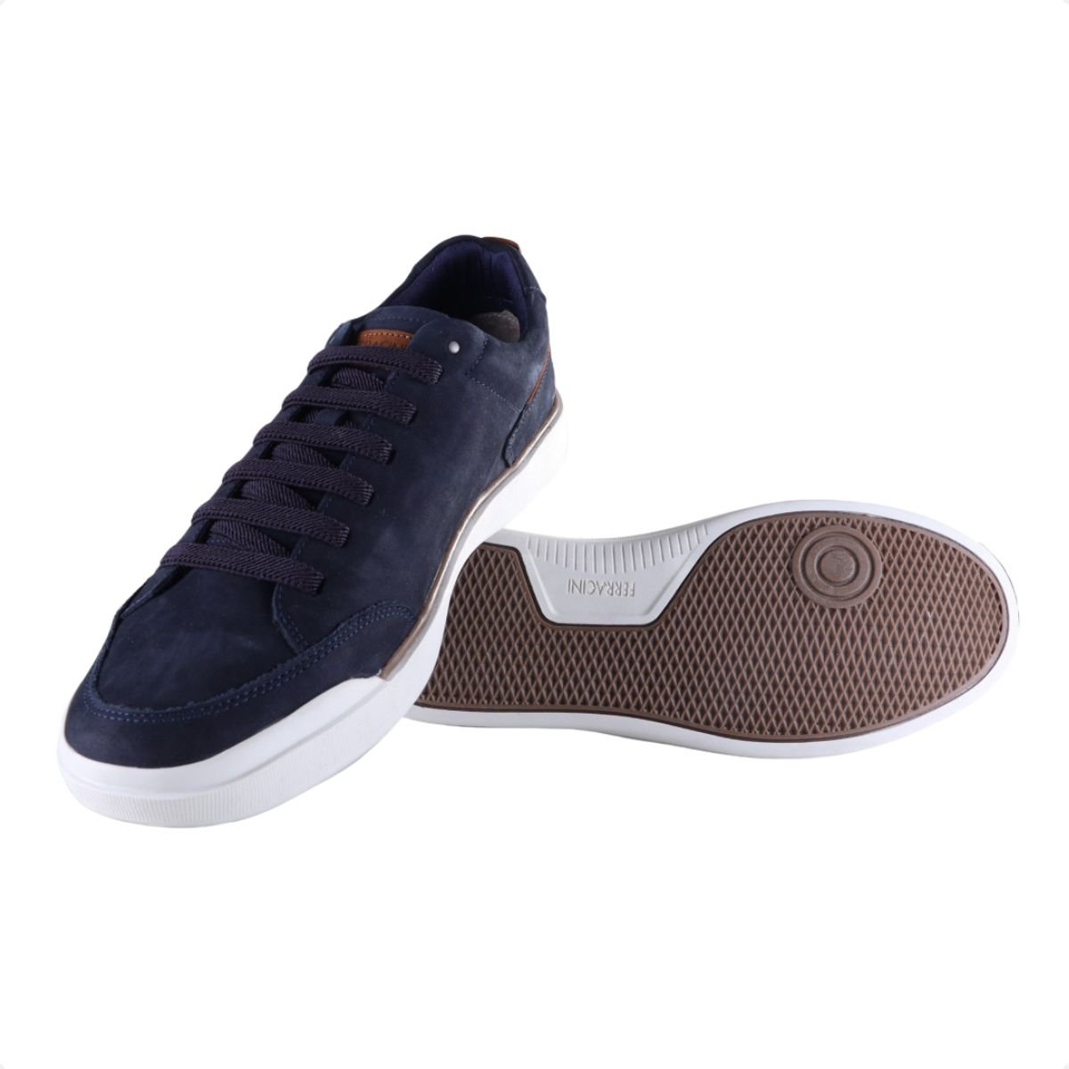 Sapatênis Masculino Em Nobuck Ferracini Azul Marinho Azul 3