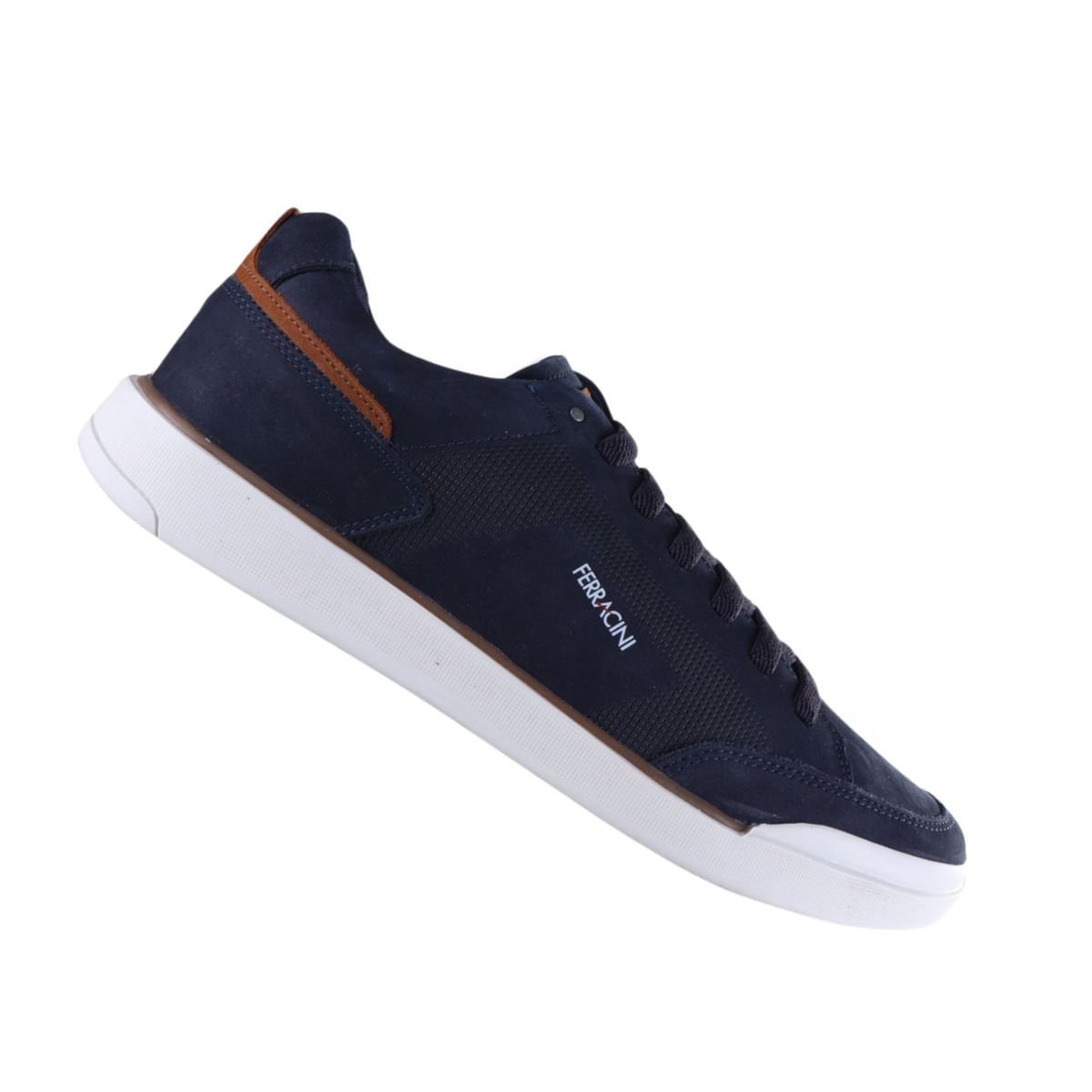 Sapatênis Masculino Em Nobuck Ferracini Azul Marinho Azul 7