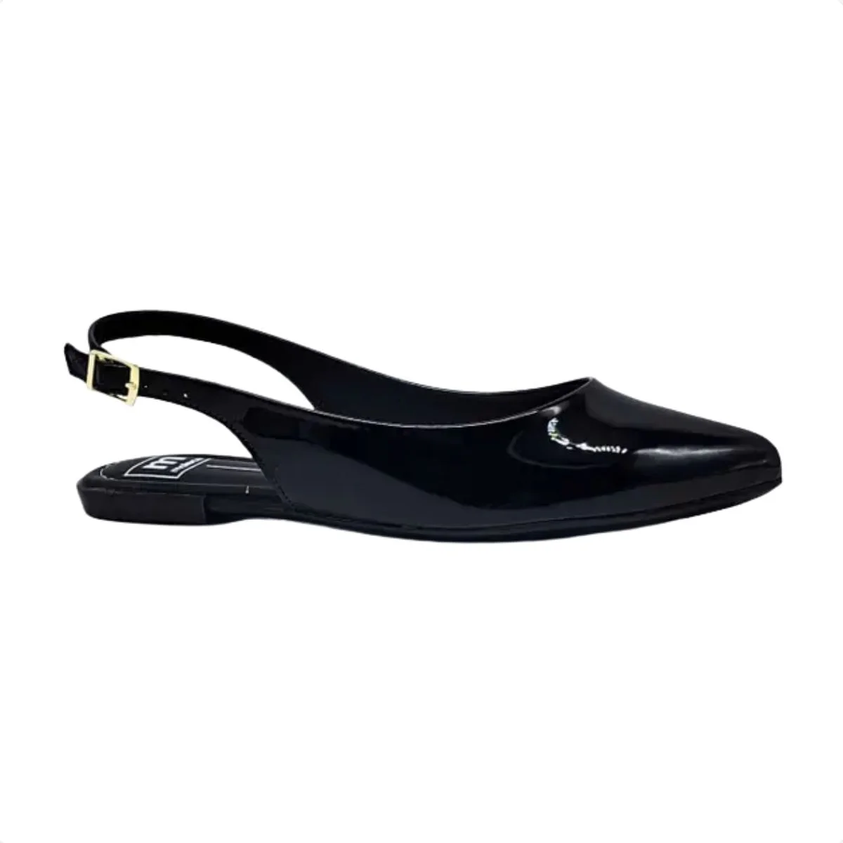 Sapato Adulto Feminino Bico Fino Moleca Preto Preto