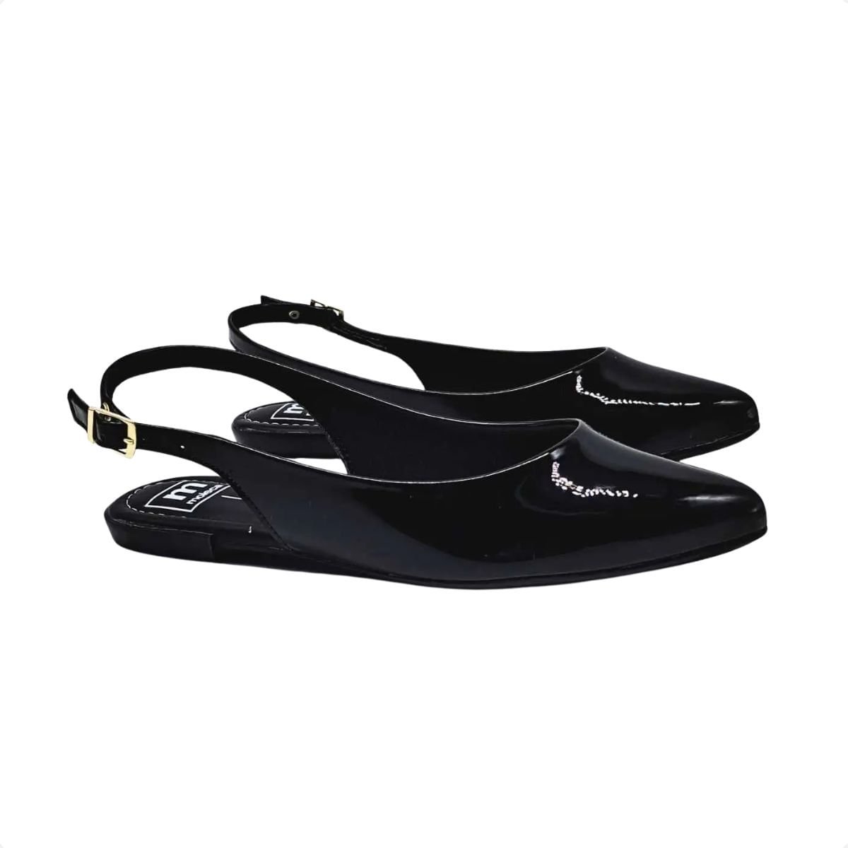 Sapato Adulto Feminino Bico Fino Moleca Preto Preto 3