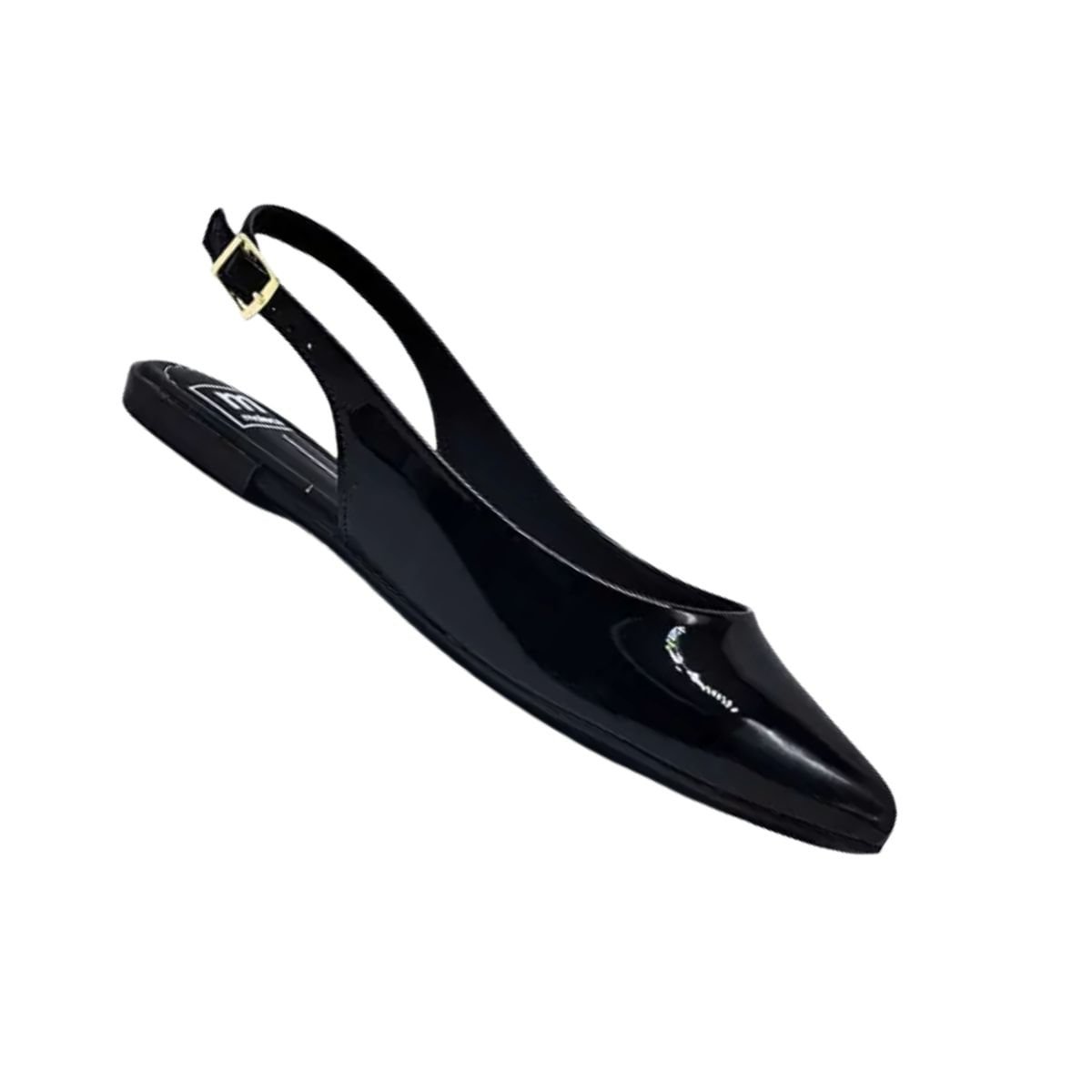 Sapato Adulto Feminino Bico Fino Moleca Preto Preto 7