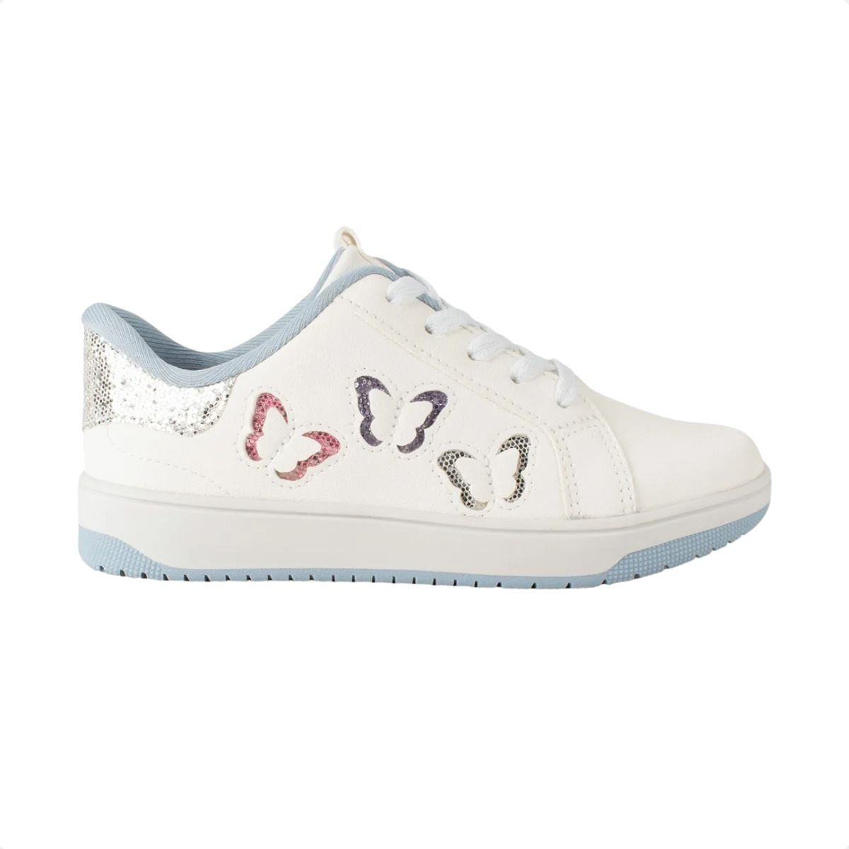 Tênis Casual Infantil Pink Cats Branco E Azul Branco 5
