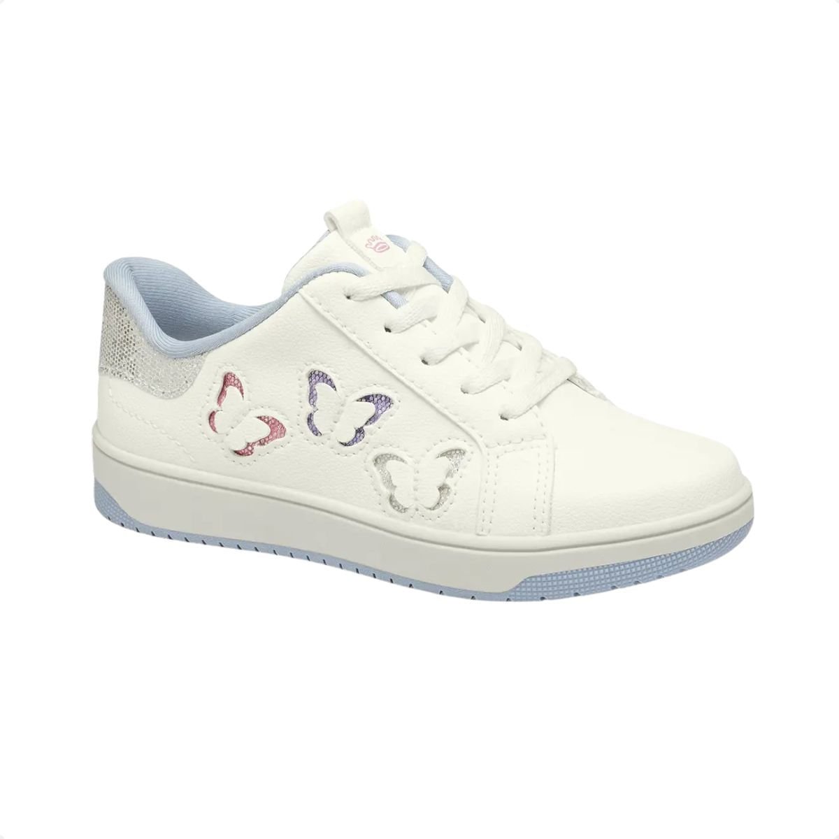 Tênis Casual Infantil Pink Cats Branco E Azul Branco 6