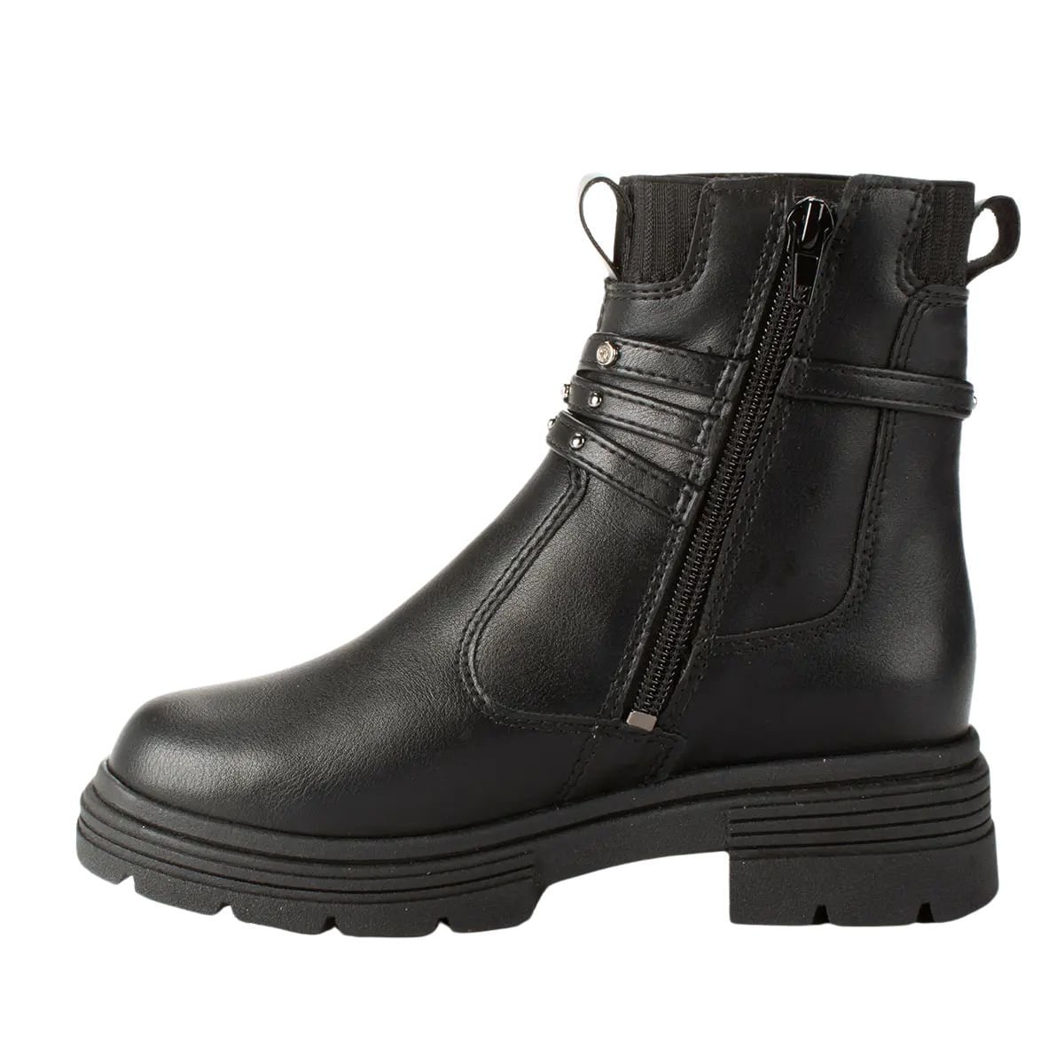 Bota Infantil Coturno Cano Curto Pink Cats Preta Preto 6