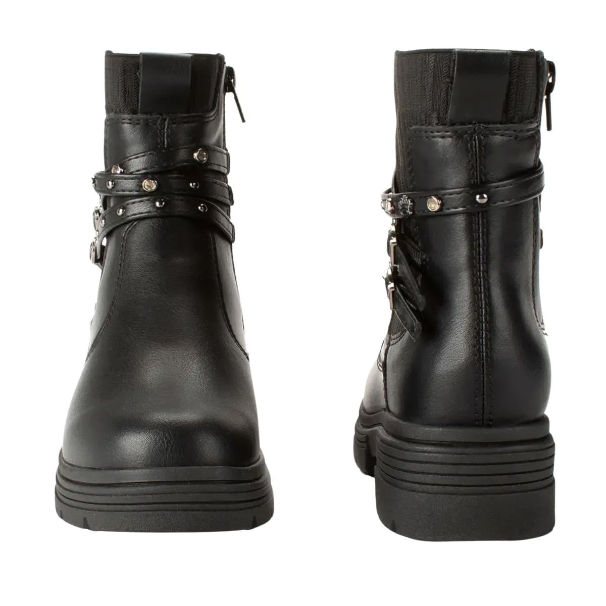 Bota Infantil Coturno Cano Curto Pink Cats Preta Preto 7