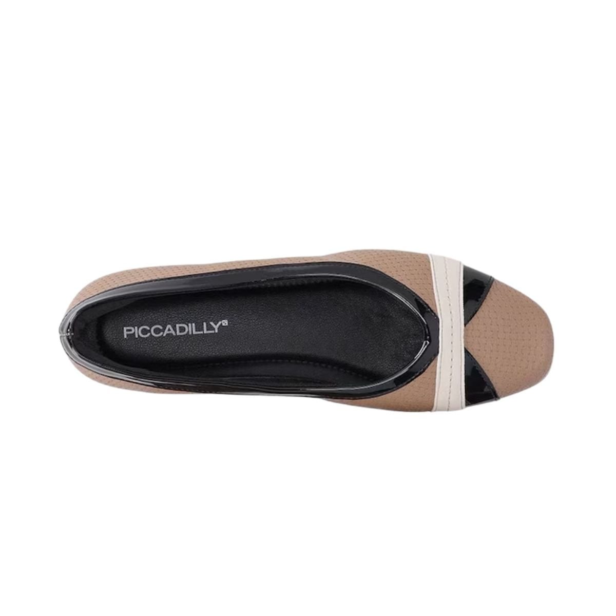 Sapatilha Feminina Bico Quadrado Piccadilly Raquel Nude Bege 6