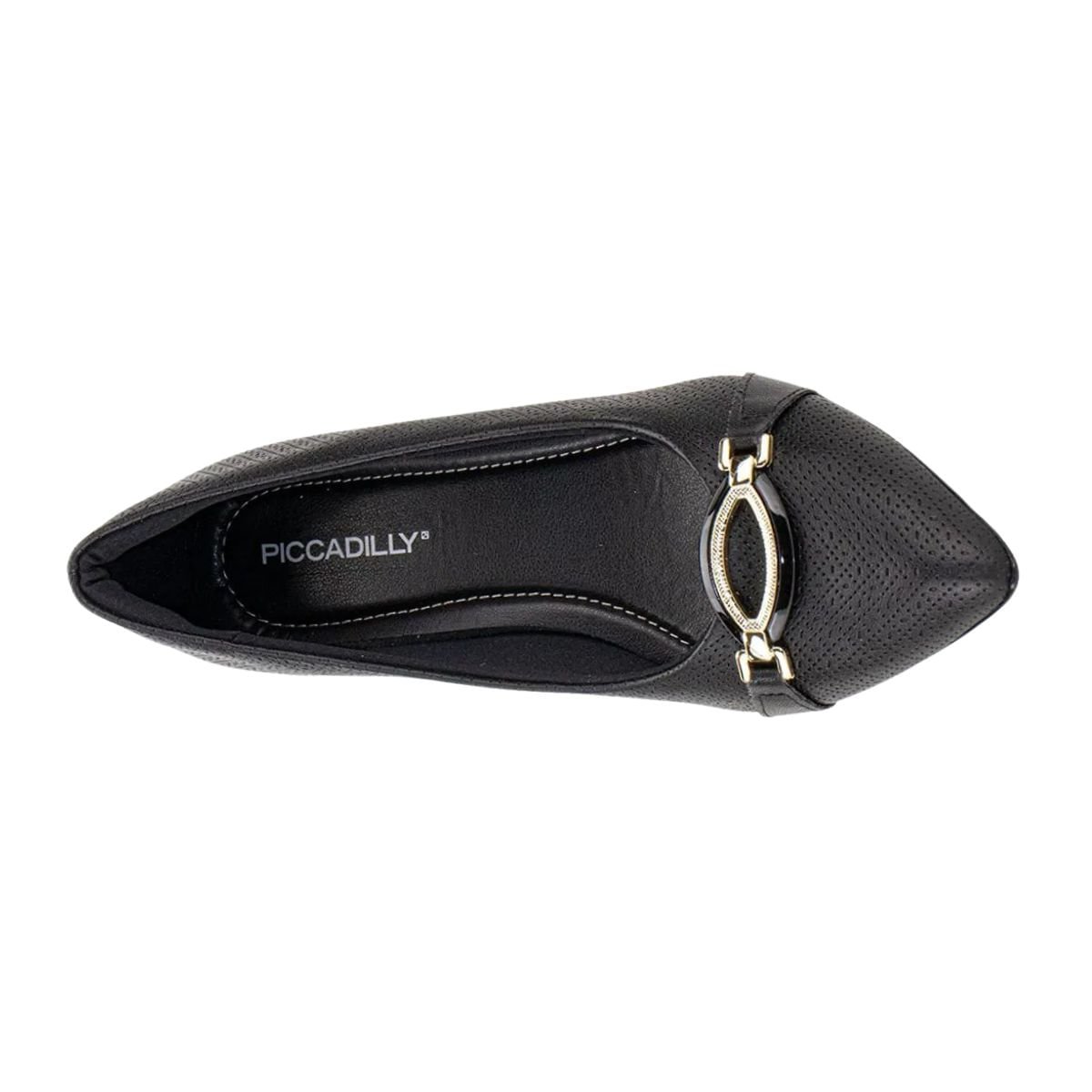 Sapato Feminino Salto Médio Grosso Piccadilly Preto Preto 5