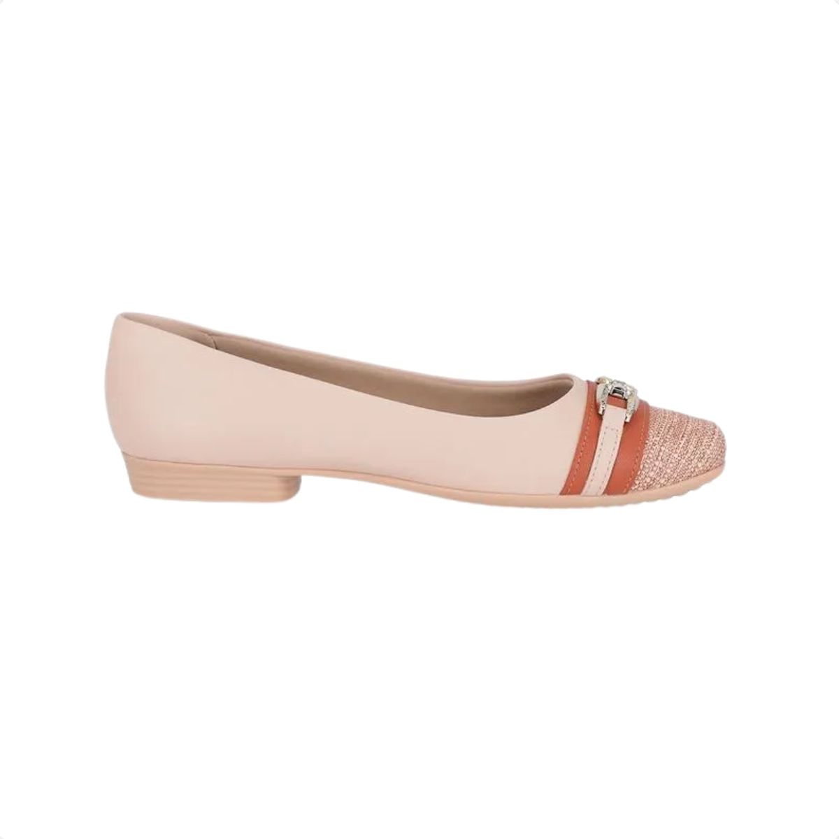 Sapatilha Feminino Bico Quadrado Raquel Piccadilly Nude Rosa 1