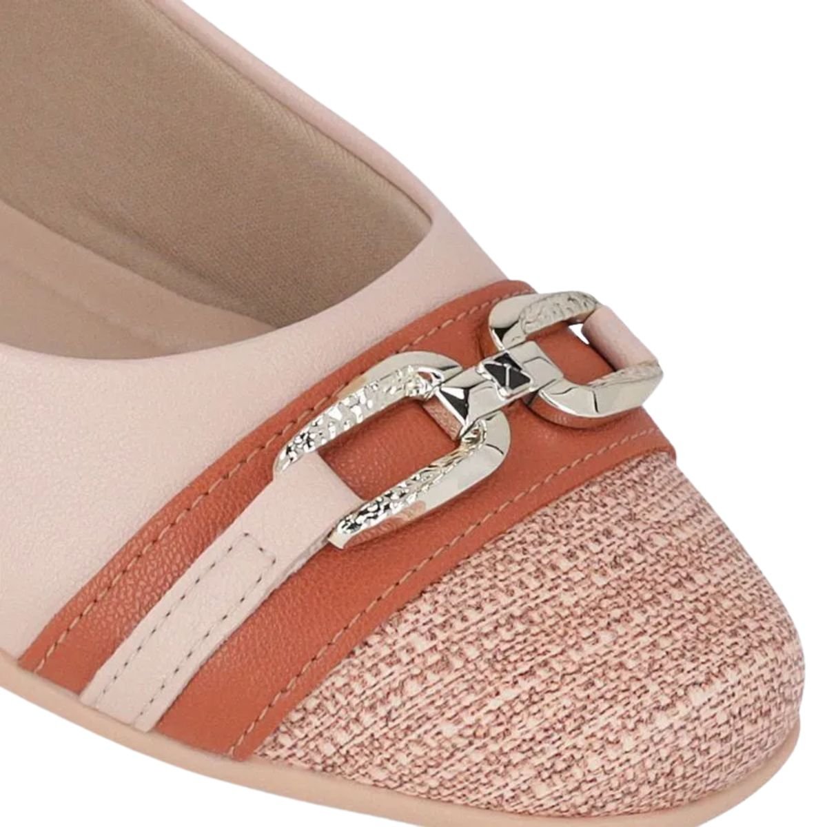 Sapatilha Feminino Bico Quadrado Raquel Piccadilly Nude Rosa 5