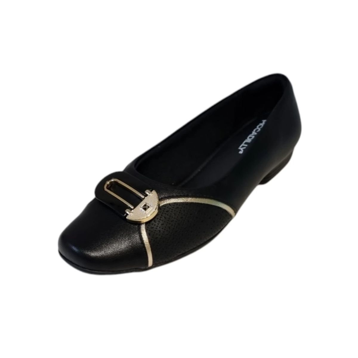 Sapatilha Feminina Bico Quadrado Piccadilly Preta Preto 5