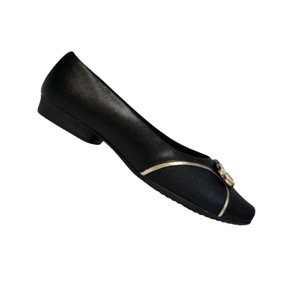 Sapatilha Feminina Bico Quadrado Piccadilly Preta Preto 7