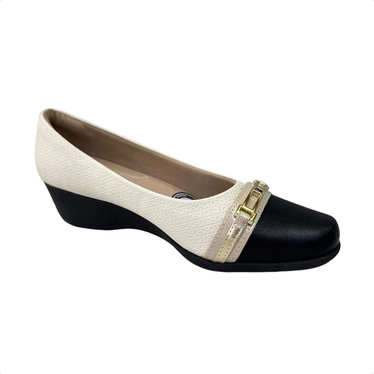 Sapato Feminino Anabela Piccadilly Branco Branco 2